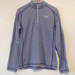The North Face Gray 1/4 Zip Long Sleeve Performance Pullover